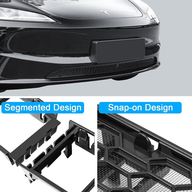 KUNIST Grille Mesh Inserts for New Tesla Model 3 Highland Front Air Inlet Vent Grille Cover Replacement for Tesla Model 3 2024 2025 Accessories (Not fit with Front Camera Version) - Image 5